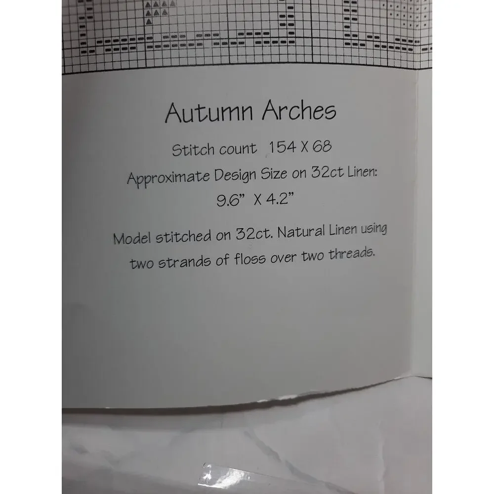 Vintage Bent Creek Cross Stitch Sampler Pattern Autumn Arches BC1073